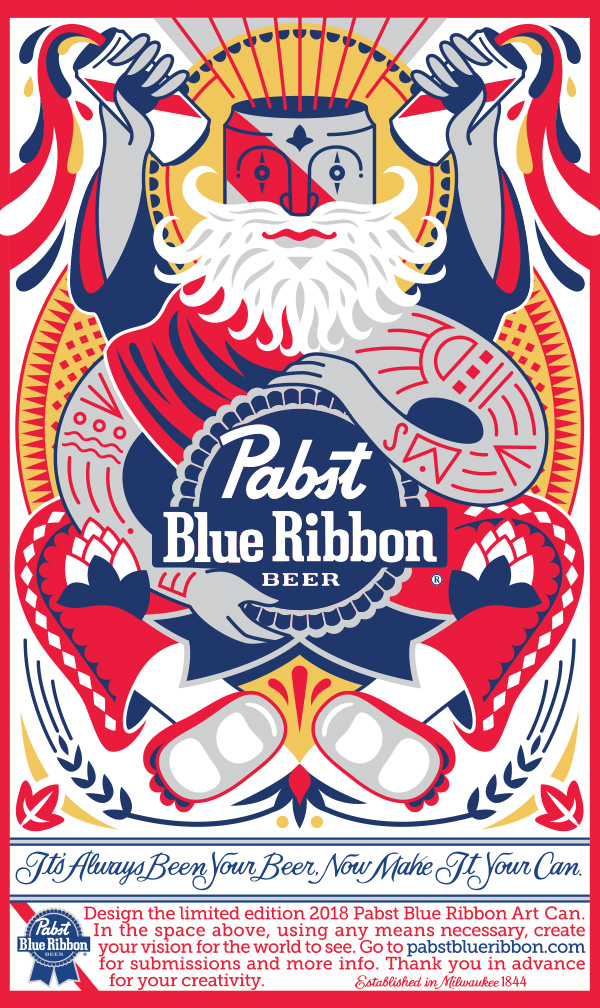 Pabst Blue Ribbon Can Design
